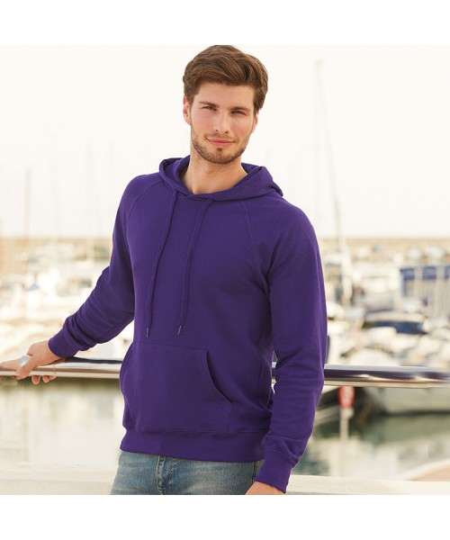 Plain Sweatshirt Lightweight Hooded Fruit of the Loom 240 GSM